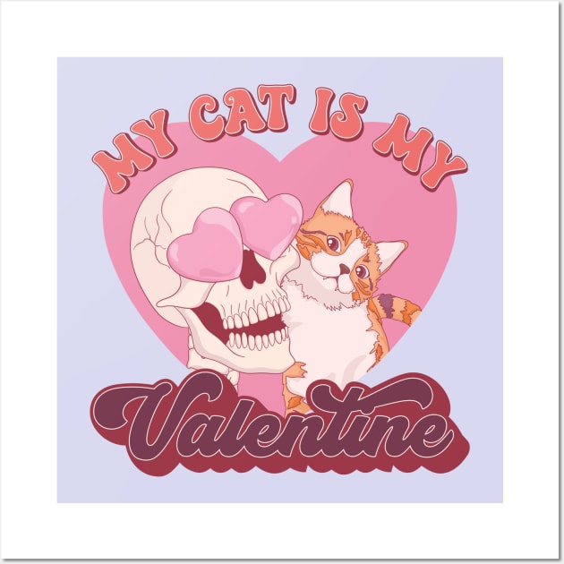 My Cat is My Valentine Wall Art by MZeeDesigns